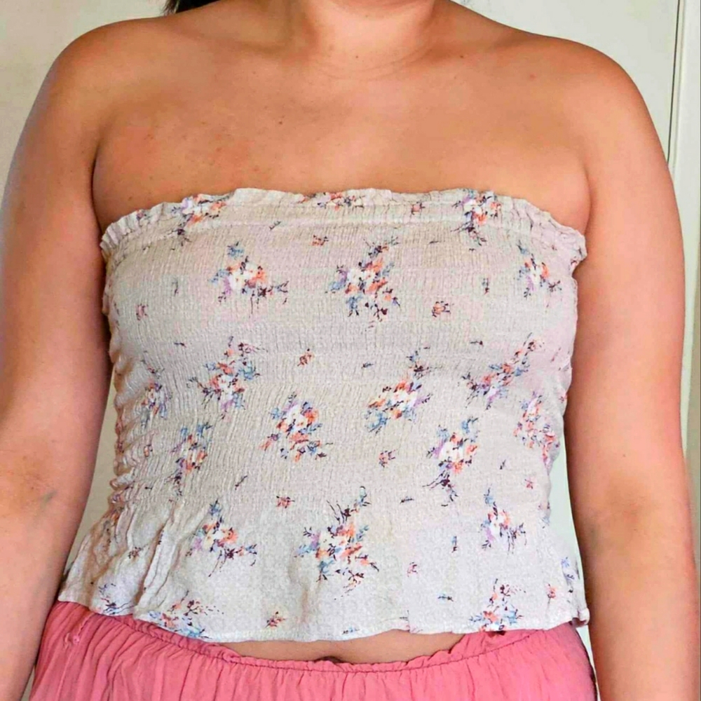 Floral Tube Crop Top